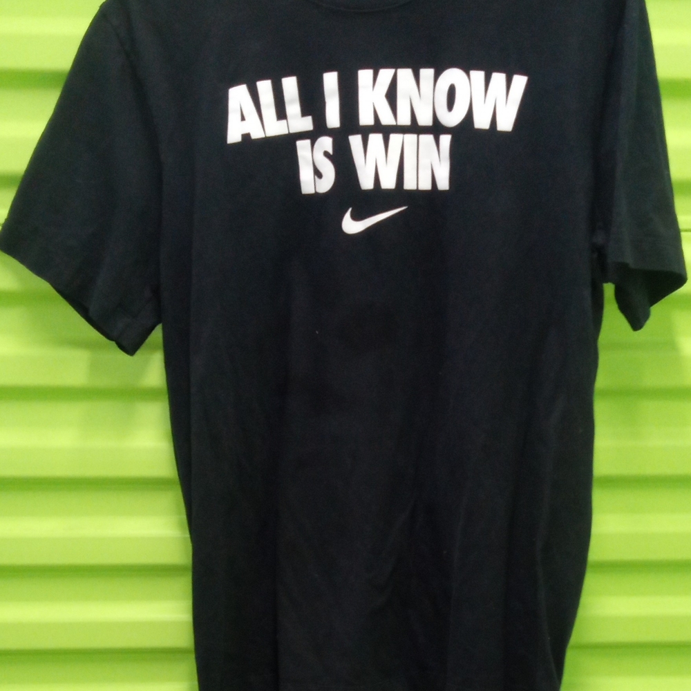 Nike Cotton Black Tee with White Logo